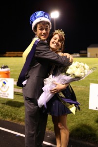 Congratulations to Dalton Butts and Emily Godfrey for being the class of 2014 homecoming king and queen. They were crowned last Friday night at the football game against the Panthers of Alma. The varsity football team came out on top 41-14.
