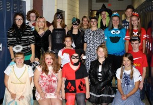 The Middle School kids dress up for Halloween during school. The kids also had a Halloween dance after school on the same day. | Photo by Maddie Putnam  