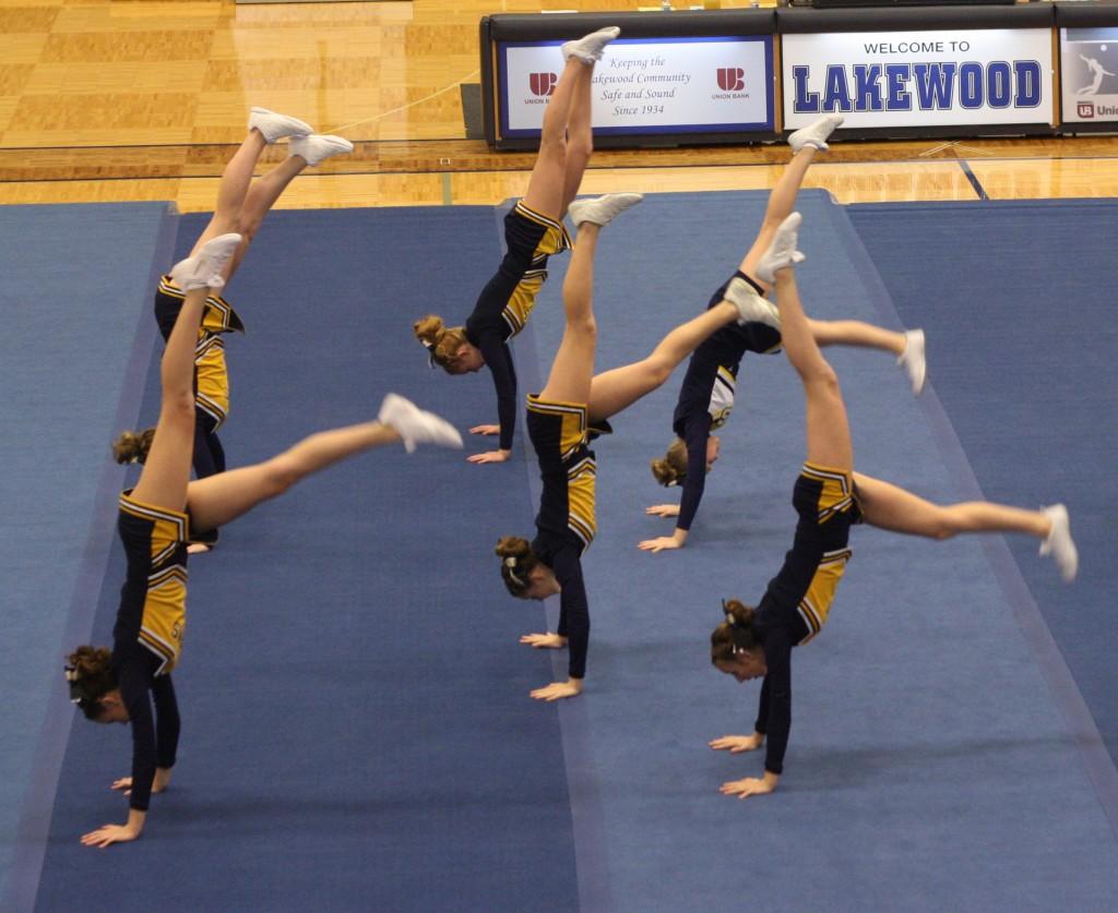The+Middle+School+Cheerleaders+in+round+two+of+their+competition+at+Lakewood.+%7C+Photo+by+Marrissa+McOwen