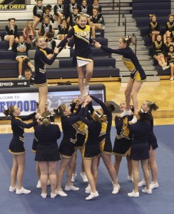 OEMS cheer team competing in round 3 at Lakewood. They finished out their season winning first at their last competition. | Photo by Marrissa McOwen