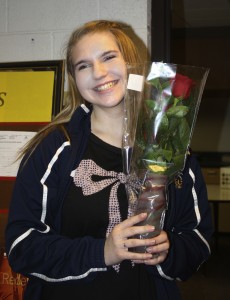 What did you get from your valentine this year? Senior Autumn Calkins got flowers from hers. | Photo by Sabra Francis