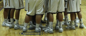 This is the boys Varsity basketball team and have you ever noticed that they all are wearing the same exact shoes! Just one more thing the boys do together. | Photo by, Michaela Post
