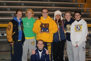 The varsity girls track team got 1st place at there Marauder Invitational. Congrats ladies! Photo By: Maddie Putnam