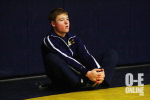 Junior Forrest Nash warms up before a meet. | Photo by Molly Maynard