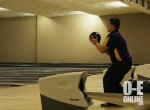 Senior Collin Freeman at a bowling meet |Photo by Jeanelle Courtnay