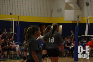 Jasmine Wicke getting ready to volley the ball back to the other side and make a point. |Photo by Mikayla Baese
