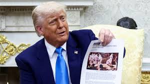 Trump Misrepresents image For White Genocide